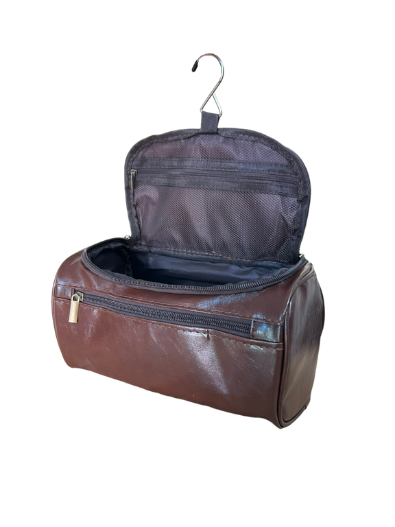 Necessaire de Viagem em Couro Sintético com Gancho